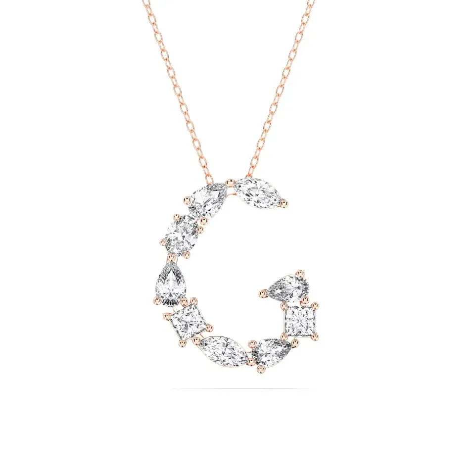 Rose gold G - Alphabet Pendant