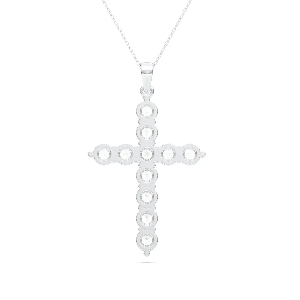 White gold Cross Pendant Style 2