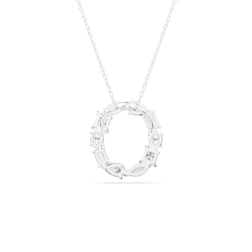 White gold O - Alphabet Pendant