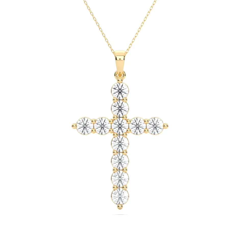 Yellow gold Cross Pendant Style 2