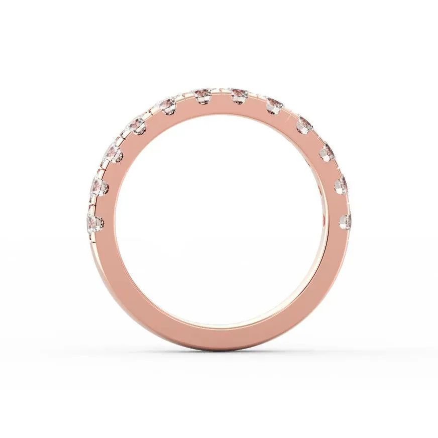 Rose gold Halo Matching Wedding Band