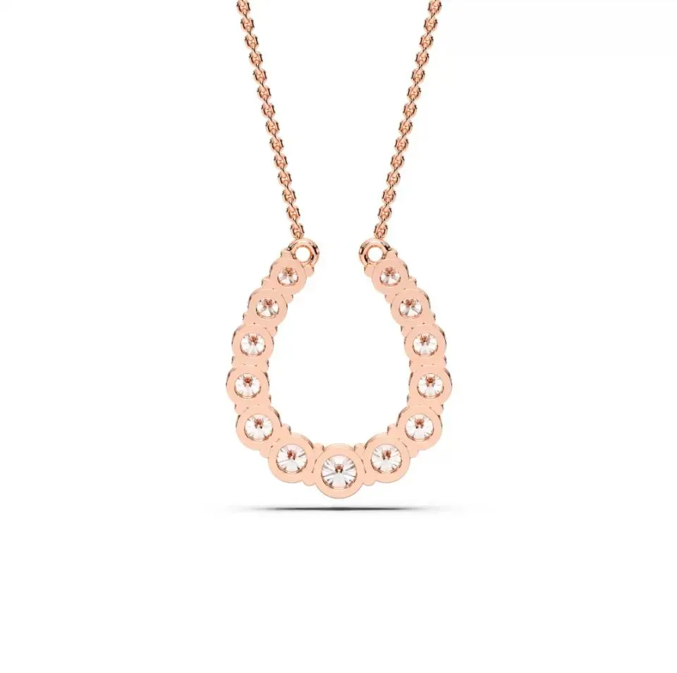 Rose gold Horseshoe Pendant