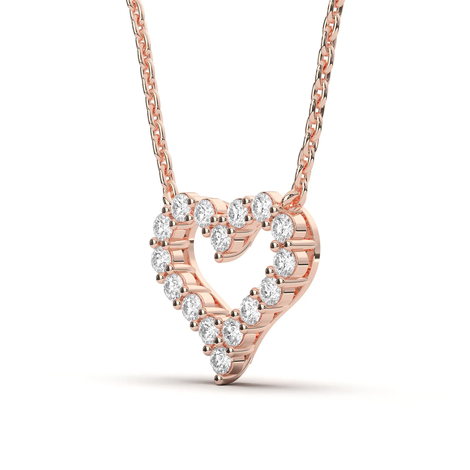 Rose gold Heart Cut Pendant