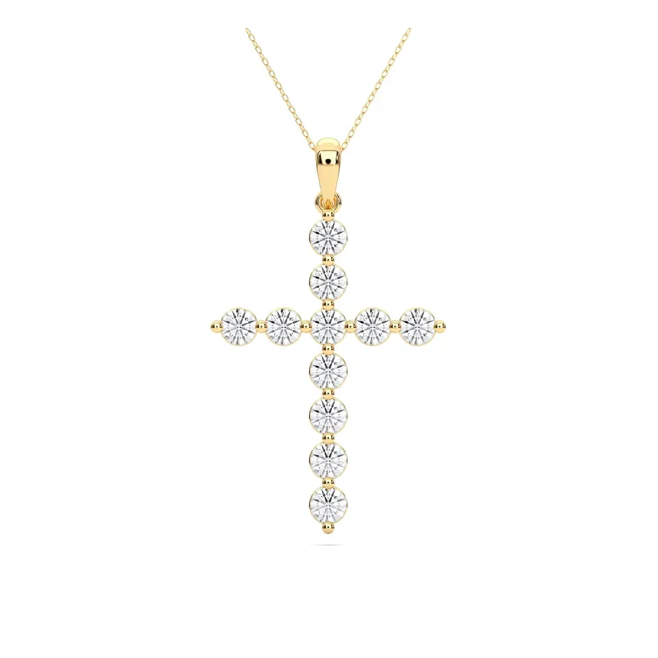 Yellow gold Cross Pendant Style 1