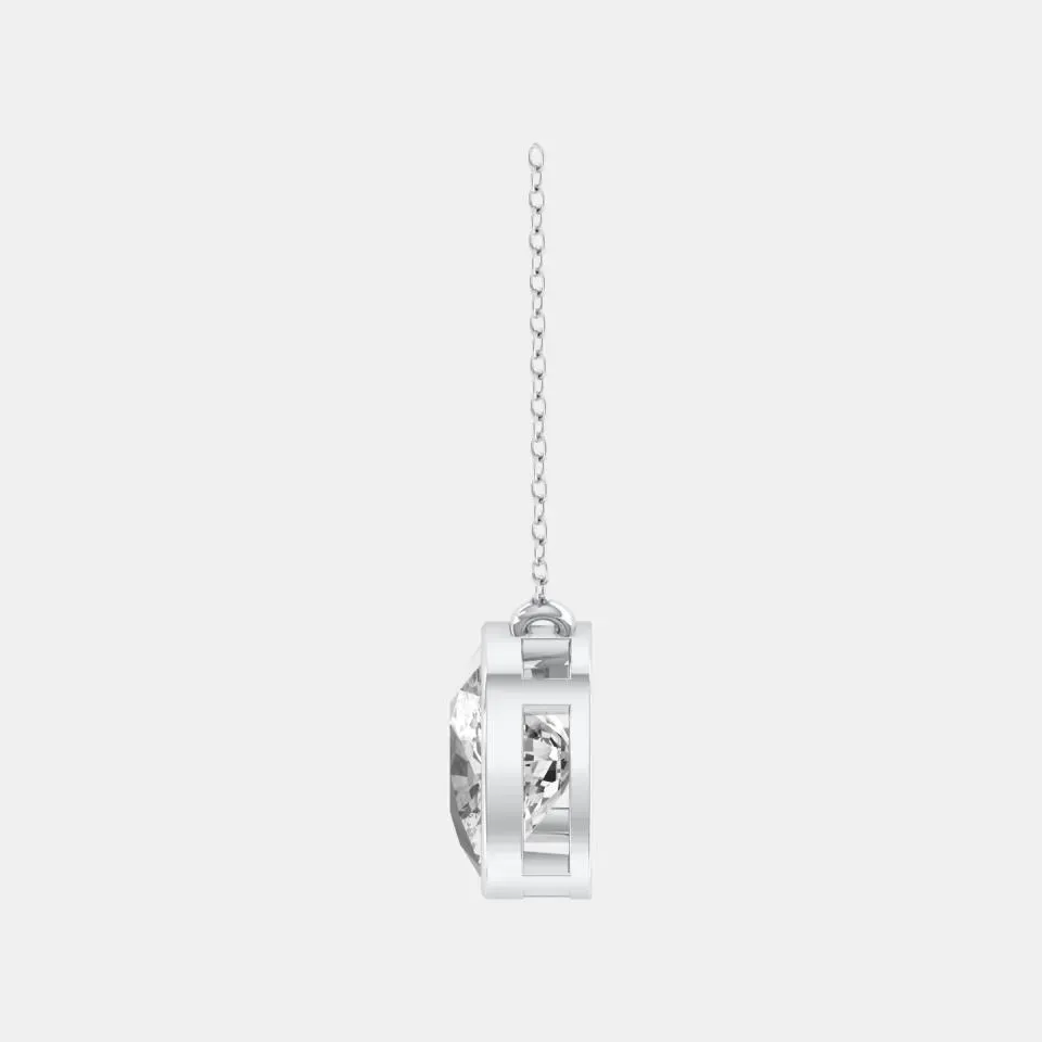 White gold Pear Cut Mua Tua Pendant