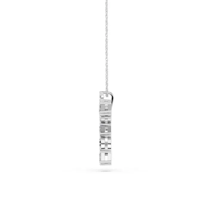 White gold K - Alphabet Pendant