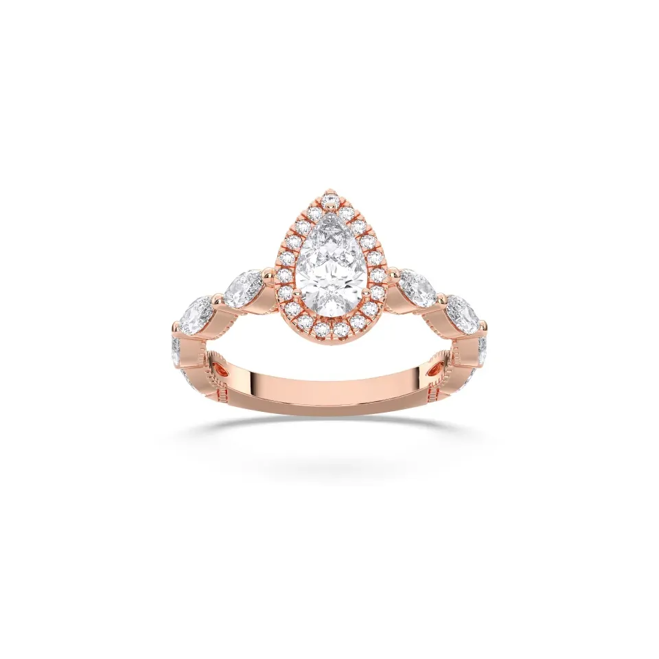 Rose gold Pear Cut Fancy Ring