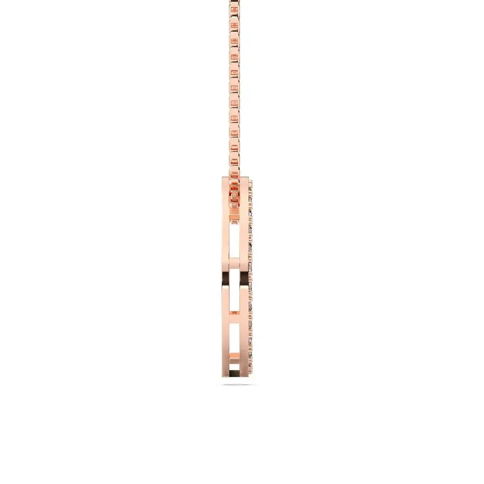 Rose gold Circle Pendant