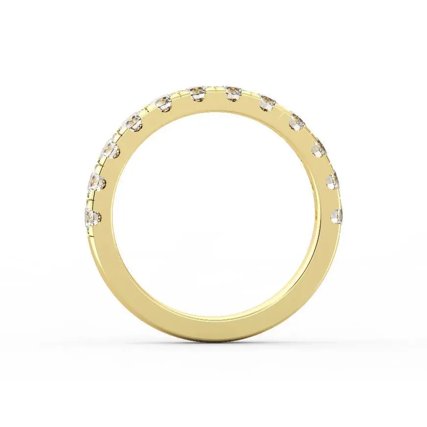 Yellow gold Halo Matching Wedding Band