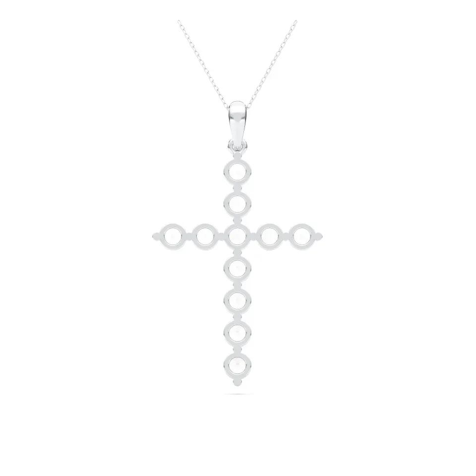 White gold Cross Pendant Style 1