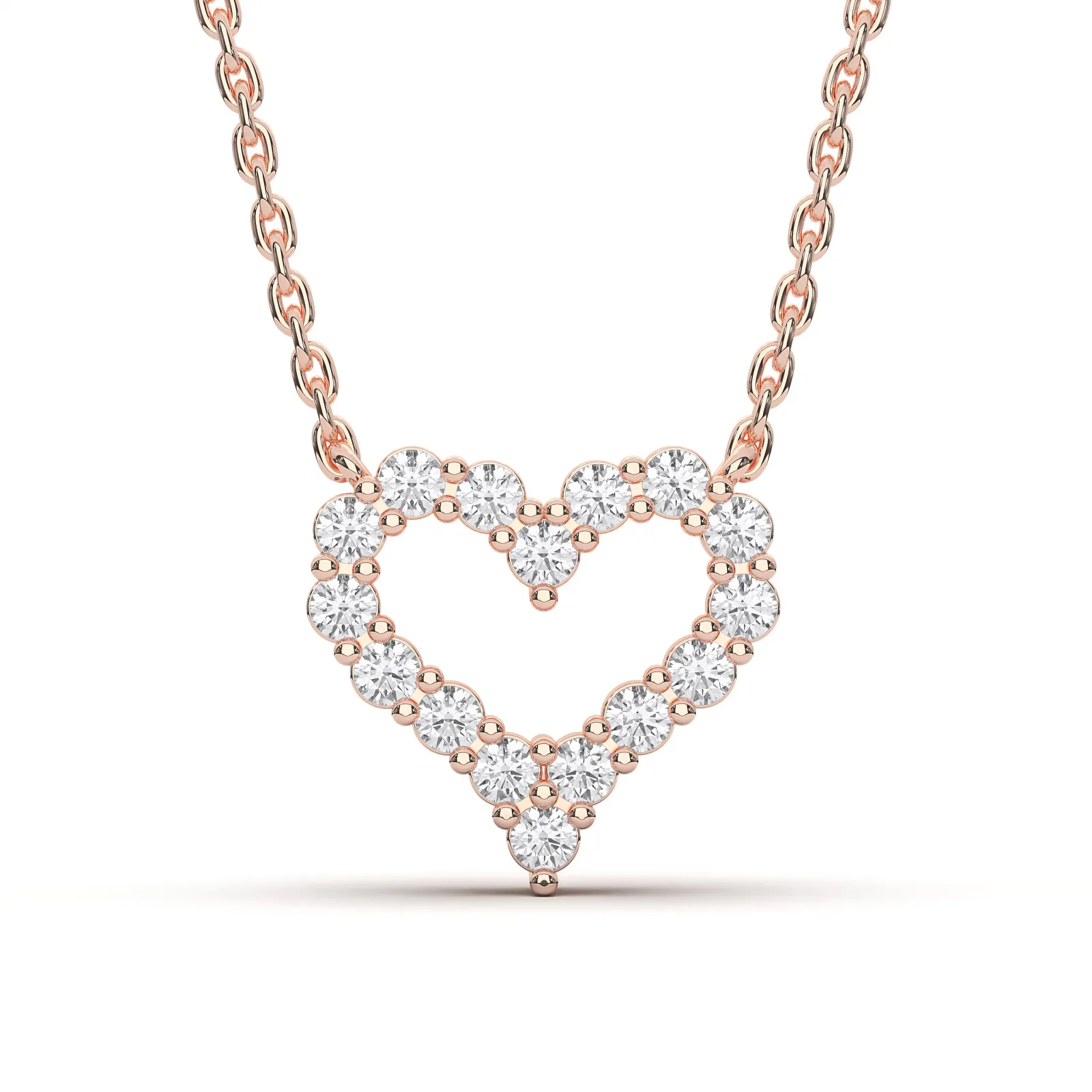 Rose gold Heart Cut Pendant