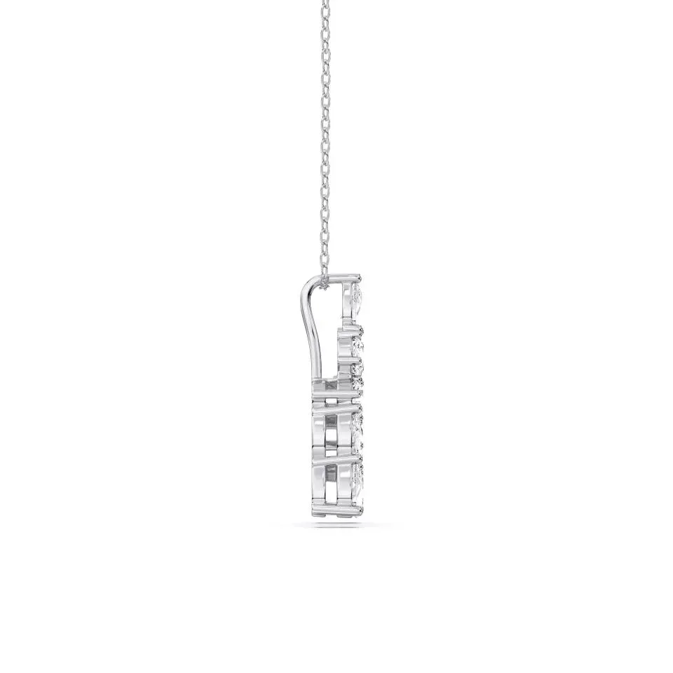 White gold A - Alphabet Pendant