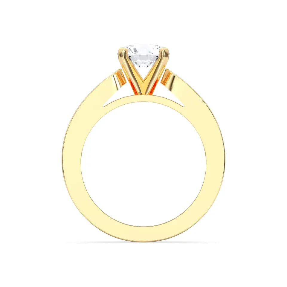 Yellow gold Round Cut Channel Set Ring