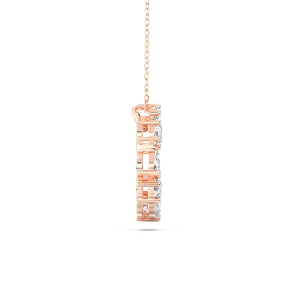 Rose gold C - Alphabet Pendant