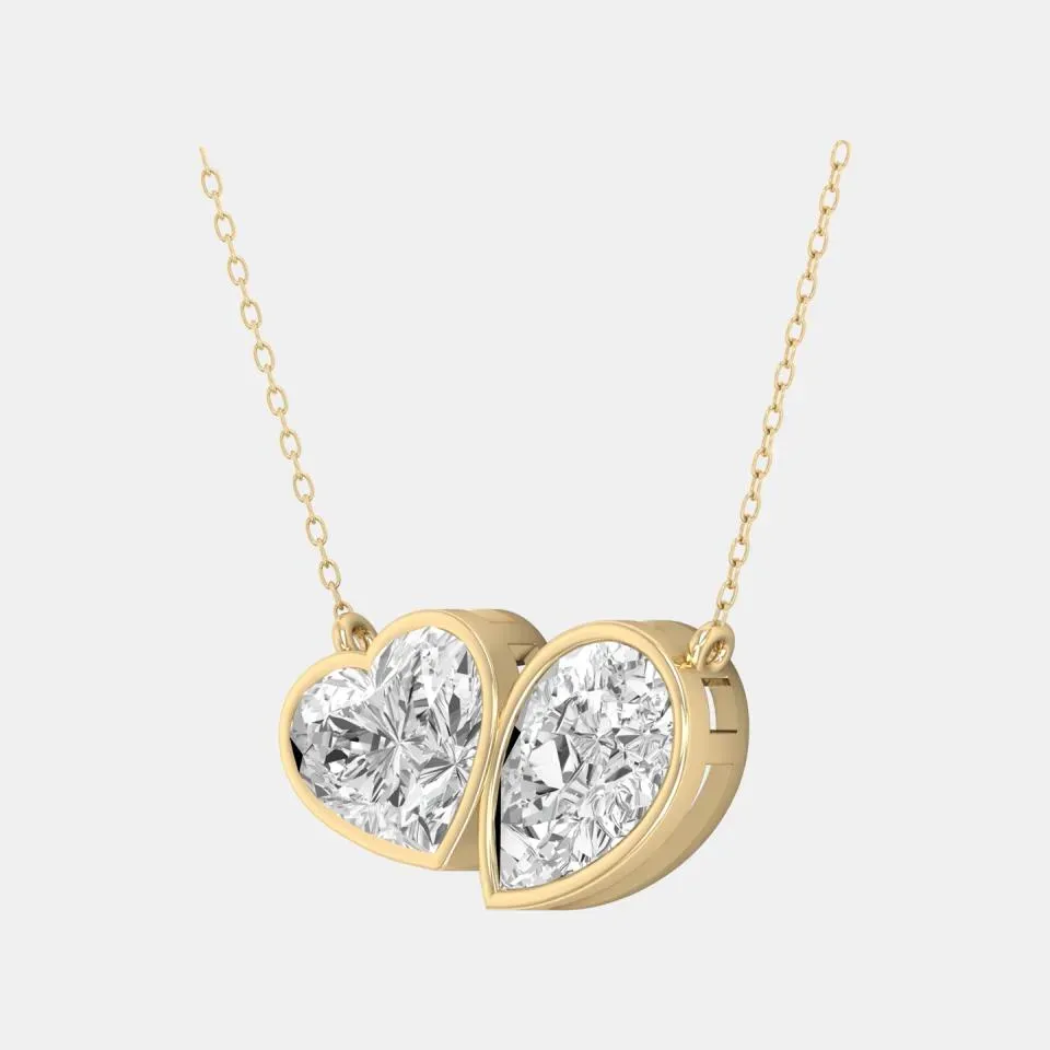 Yellow gold Heart Cut Tua Pendant