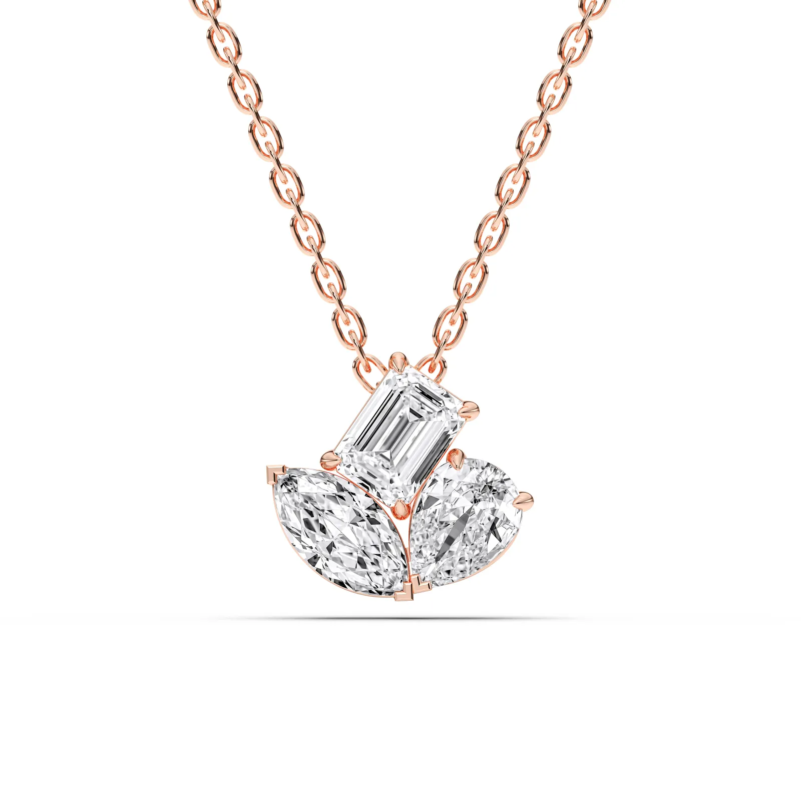 Rose gold Cluster Pendant