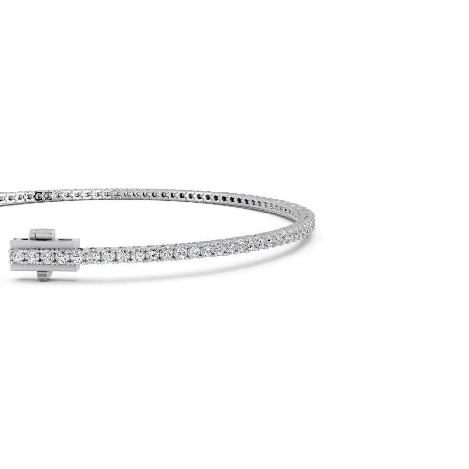 Silver Round Cut 4prong Tennis Bracelet (lw)
