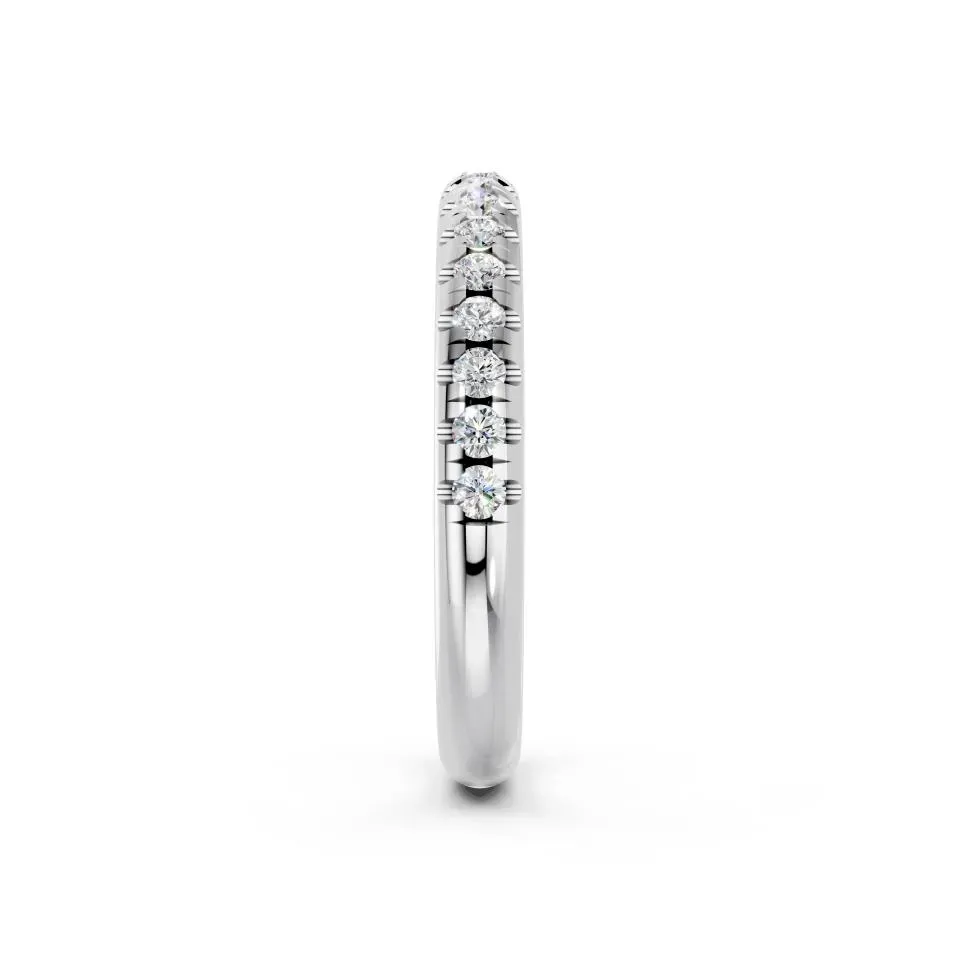 White gold Side Stone Thin Matching Wedding Band