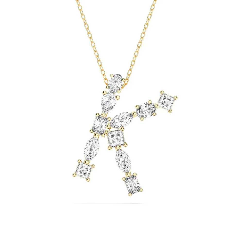 Yellow gold K - Alphabet Pendant