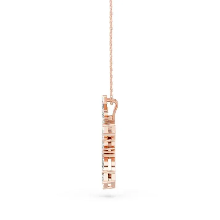 Rose gold F - Alphabet Pendant