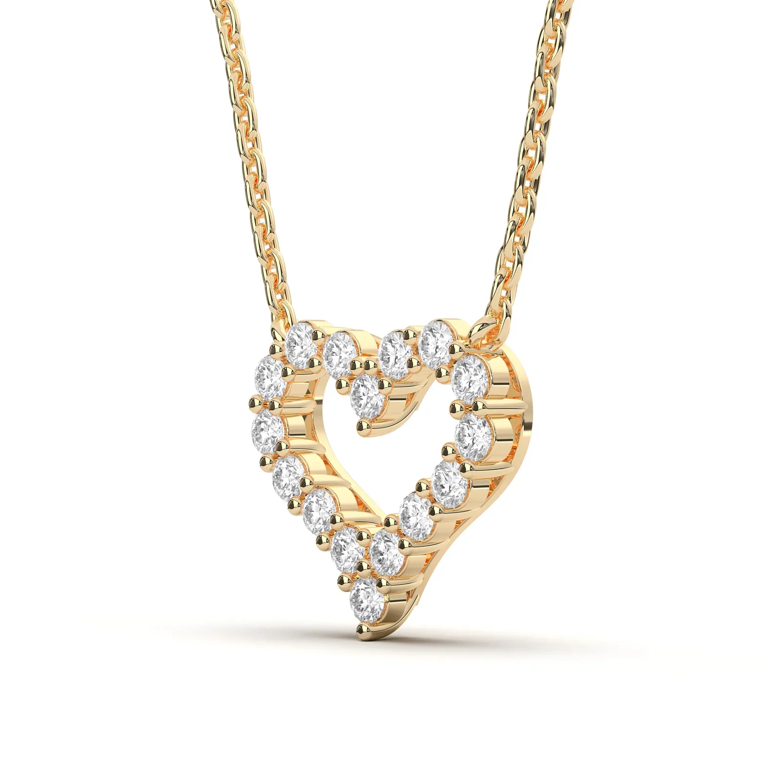 Yellow gold Heart Cut Pendant