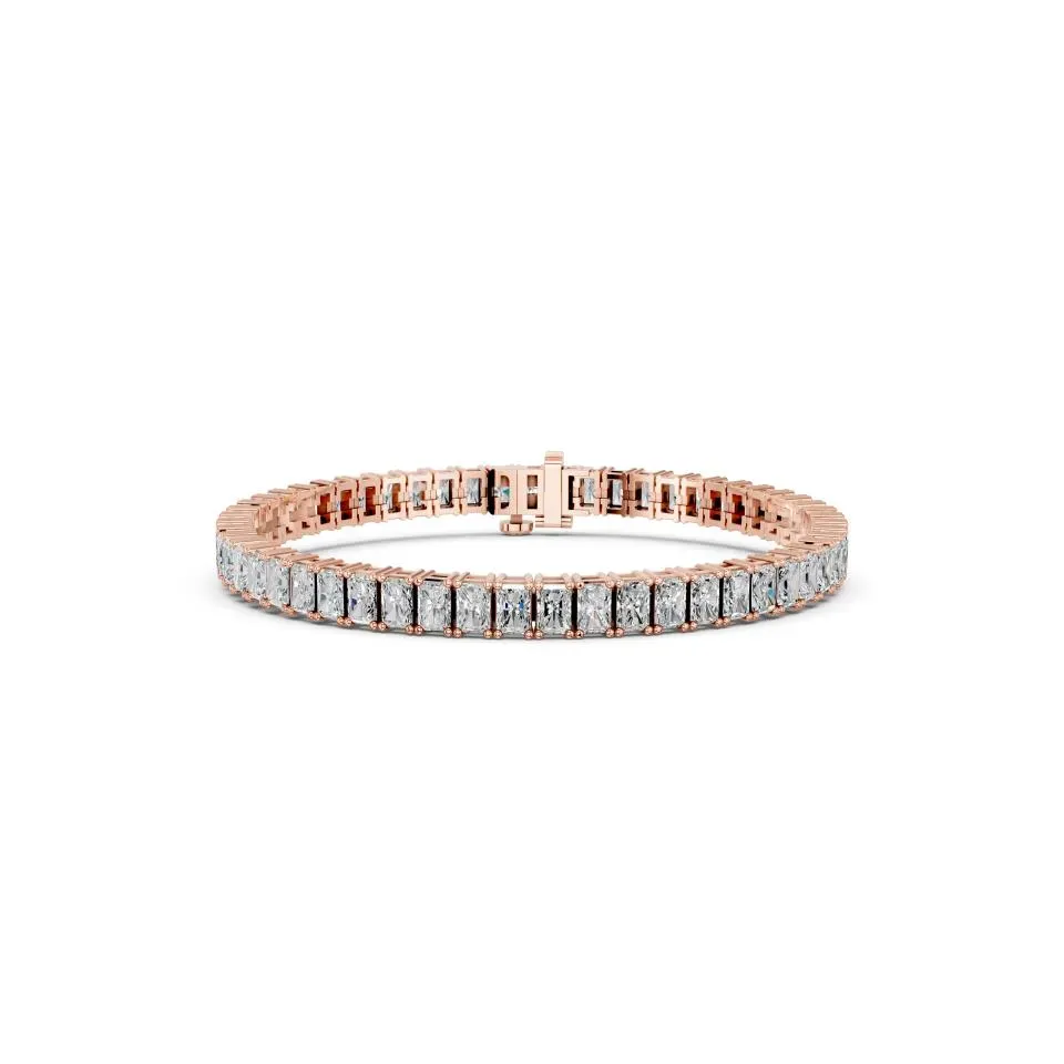 Rose gold Radiant Cut Tennis Bracelet (n-s)