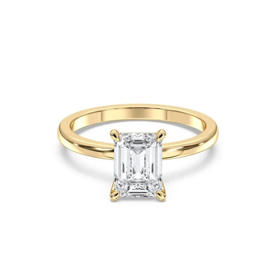 Yellow gold Emerald Cut Collar Ring