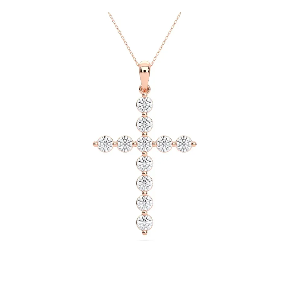 Rose gold Cross Pendant Style 1