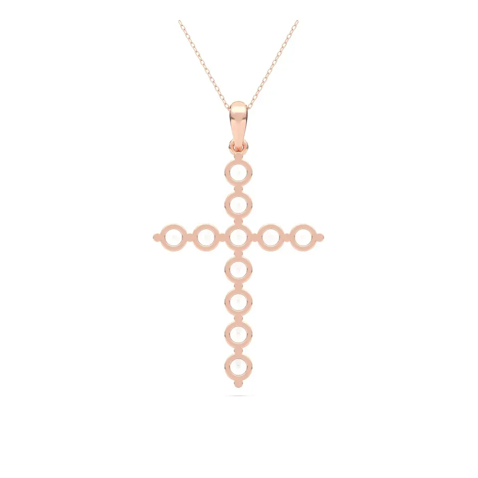 Rose gold Cross Pendant Style 1