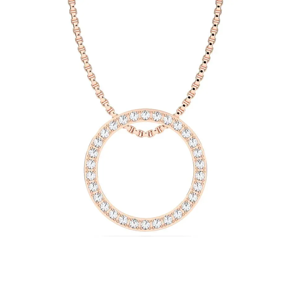 Rose gold Circle Pendant