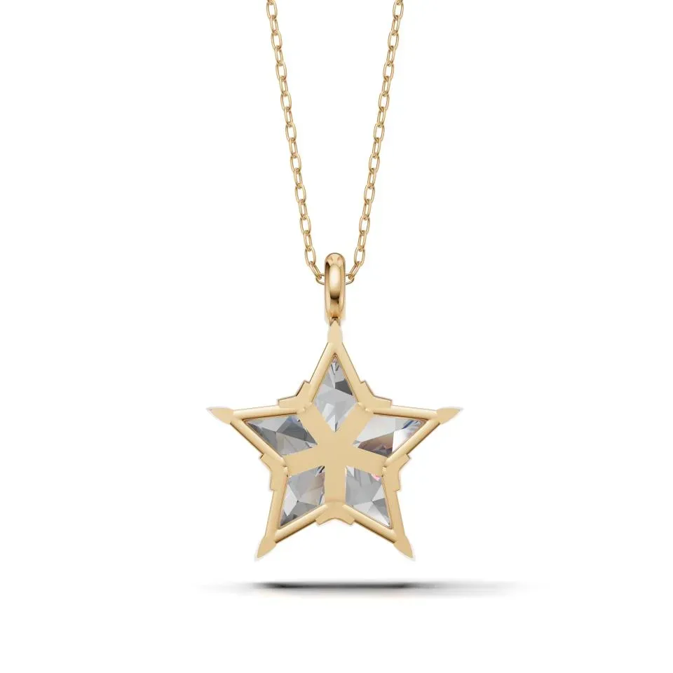 Yellow gold Cut Skystar Pendant
