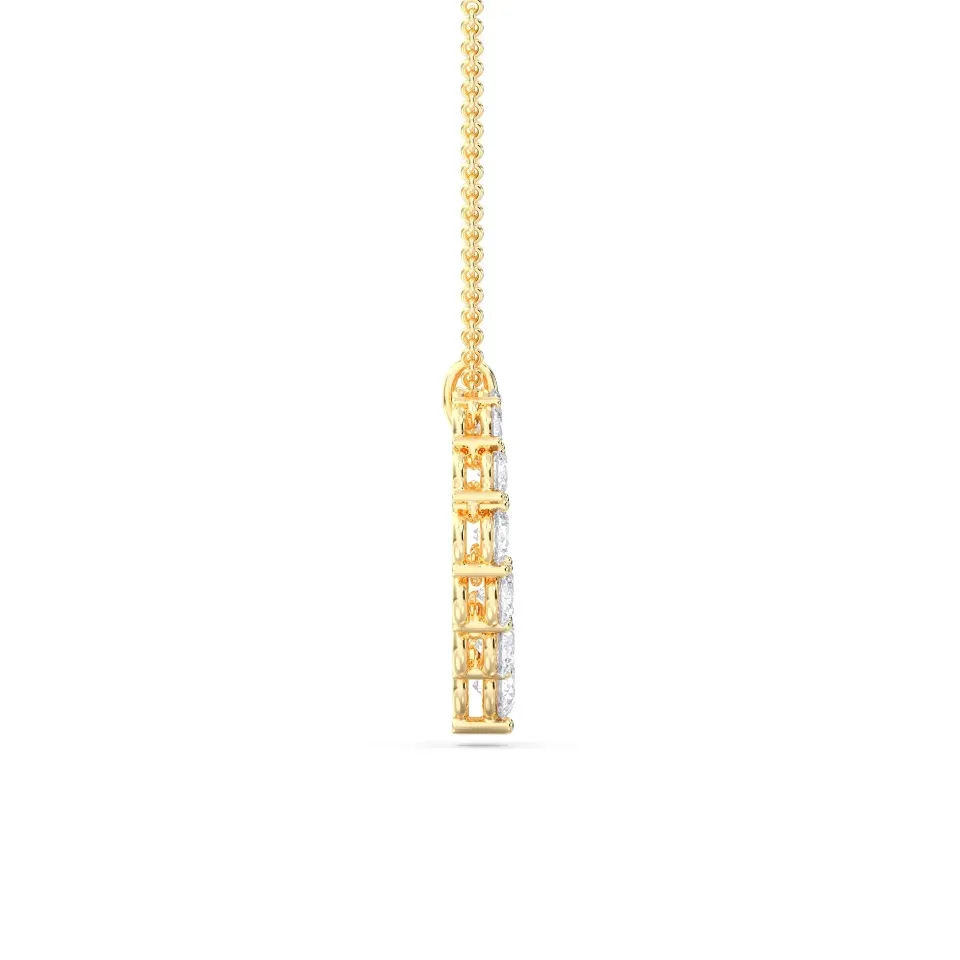 Yellow gold Flexible Heart Pendant - KJP14978