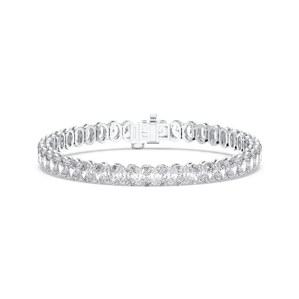 White gold Oval Cut Tennis Bracelet (n-s)