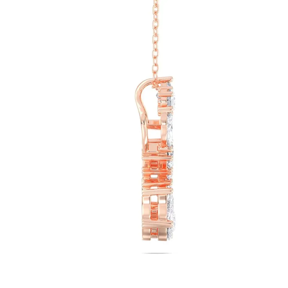 Rose gold S - Alphabet Pendant