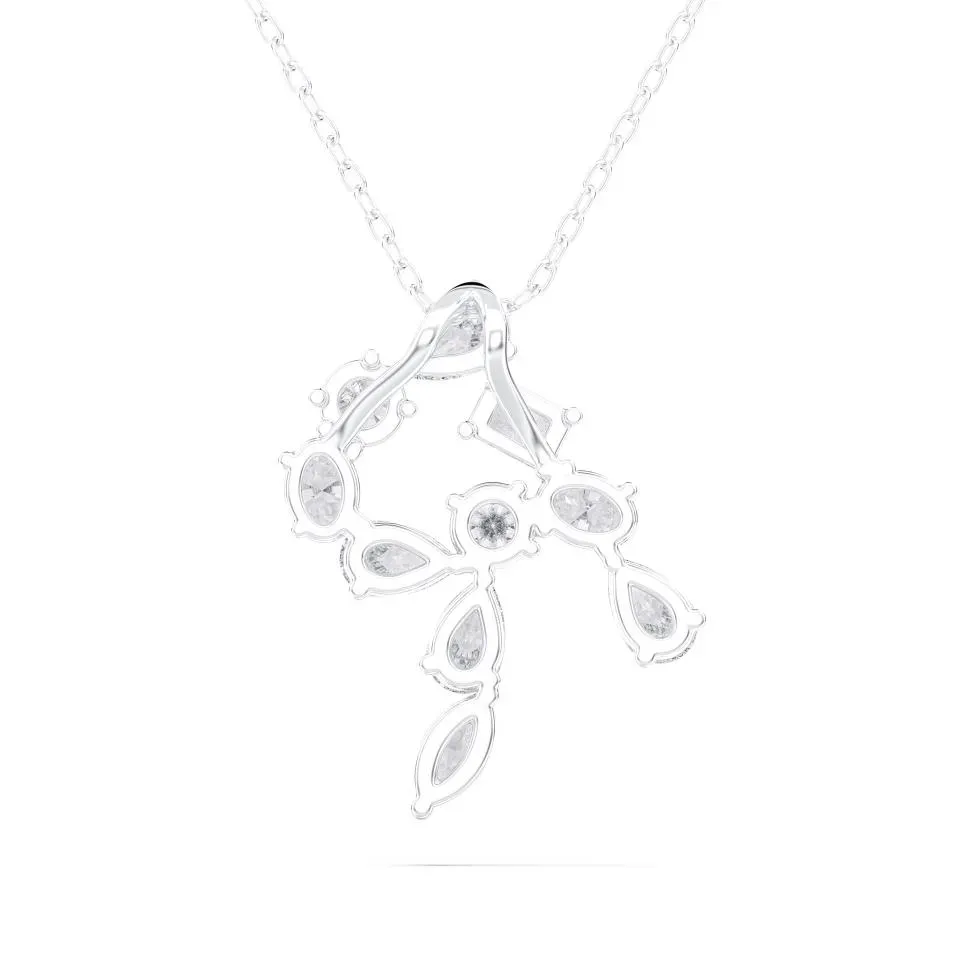 White gold R - Alphabet Pendant
