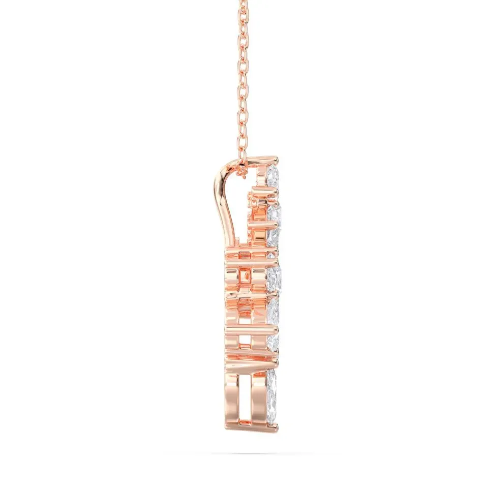 Rose gold R - Alphabet Pendant