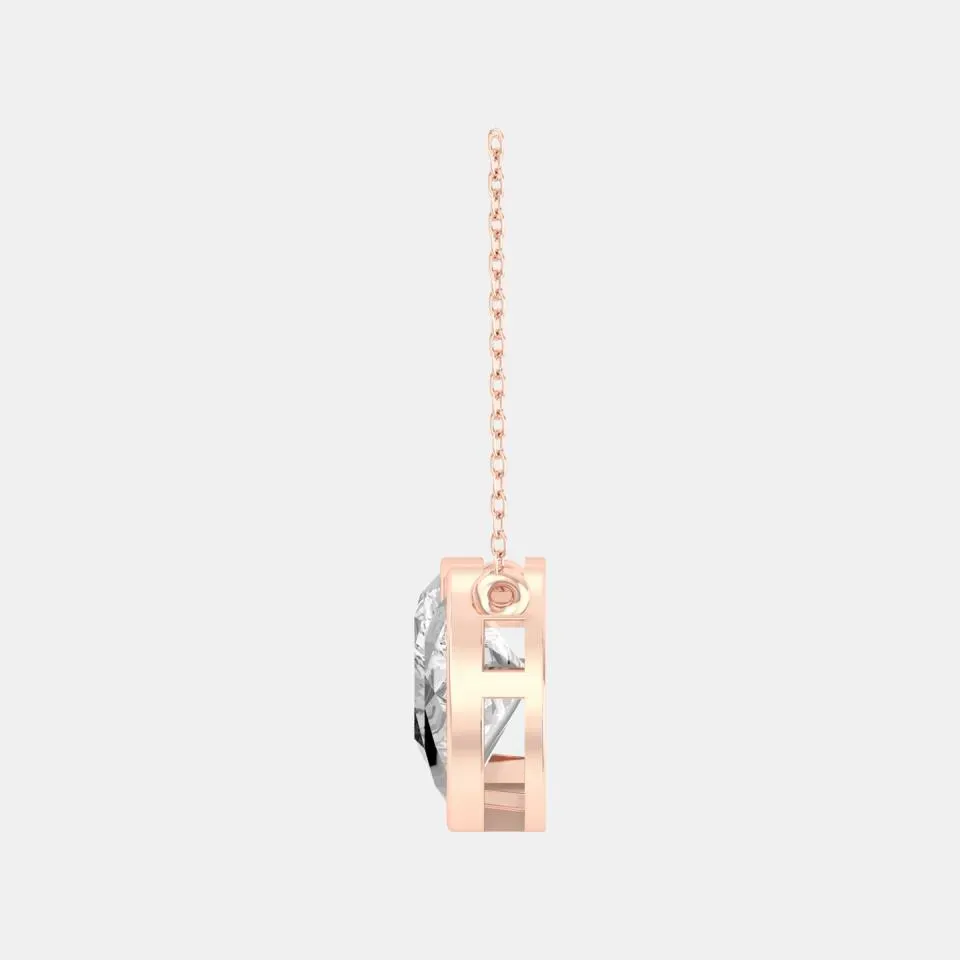 Rose gold Heart Cut Tua Pendant