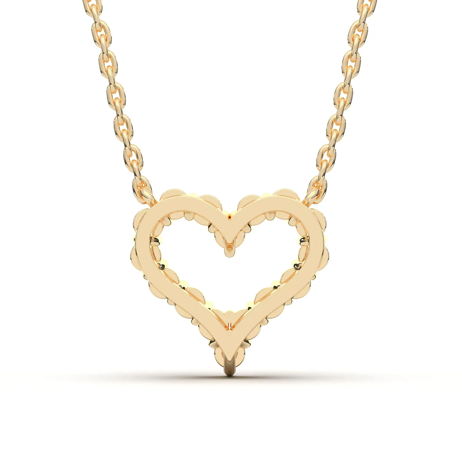 Yellow gold Heart Cut Pendant