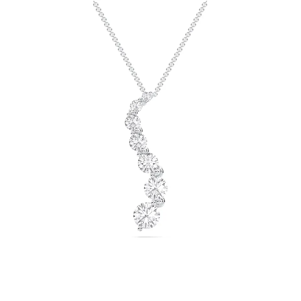White gold Flexible Journey Pendant