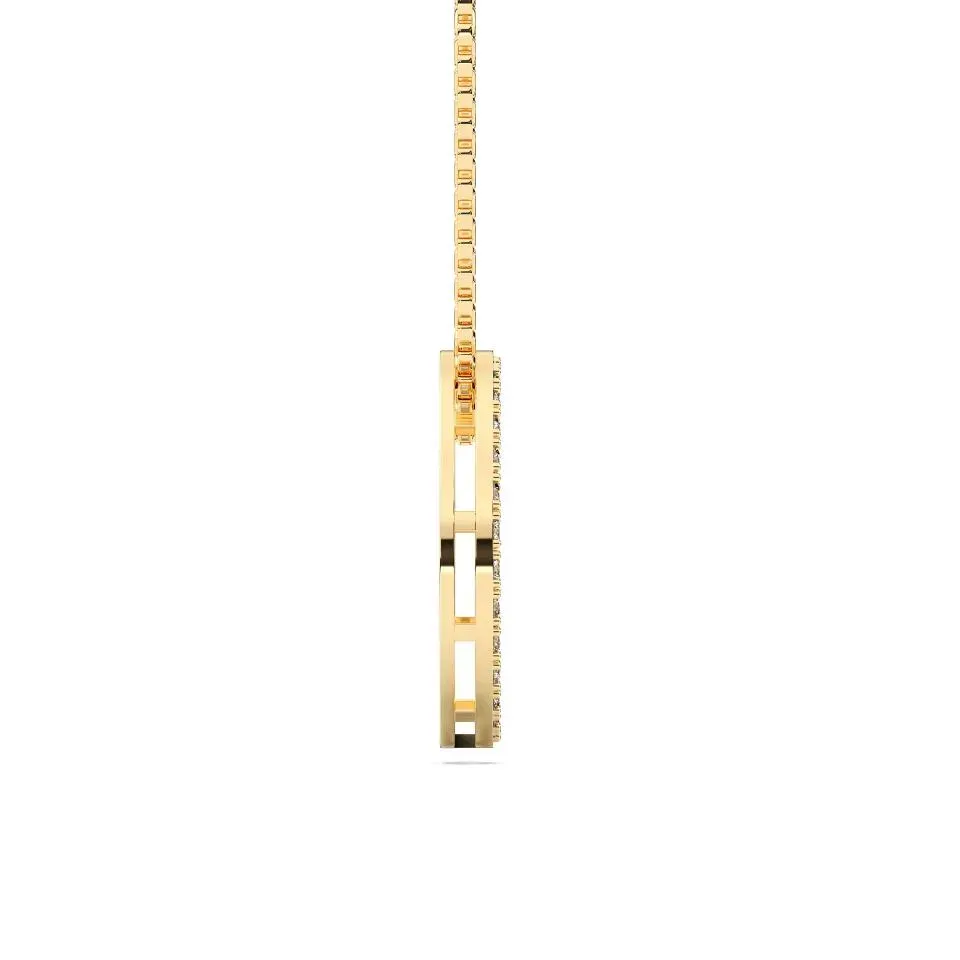 Yellow gold Circle Pendant