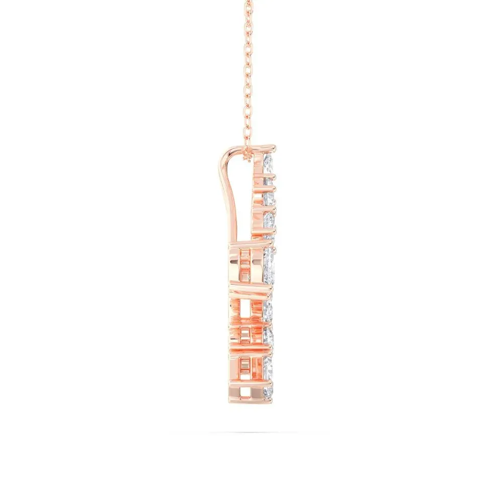 Rose gold M - Alphabet Pendant