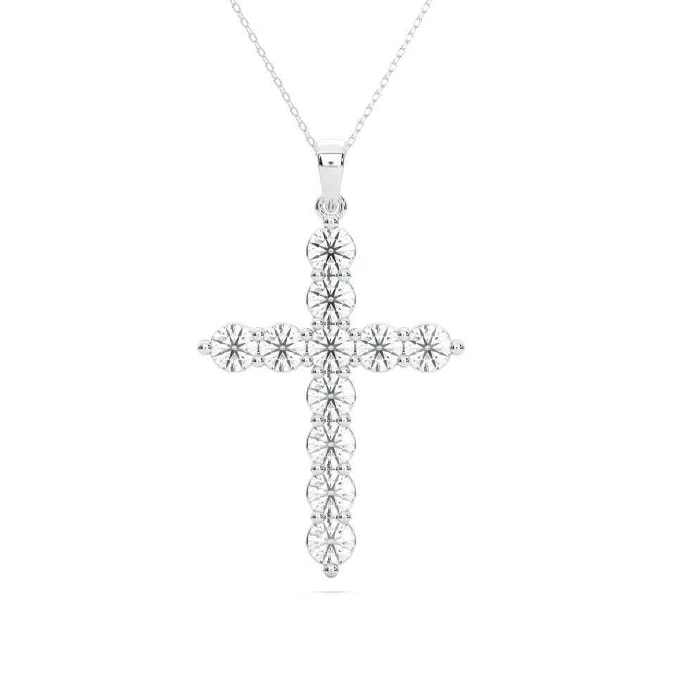 White gold Cross Pendant Style 2