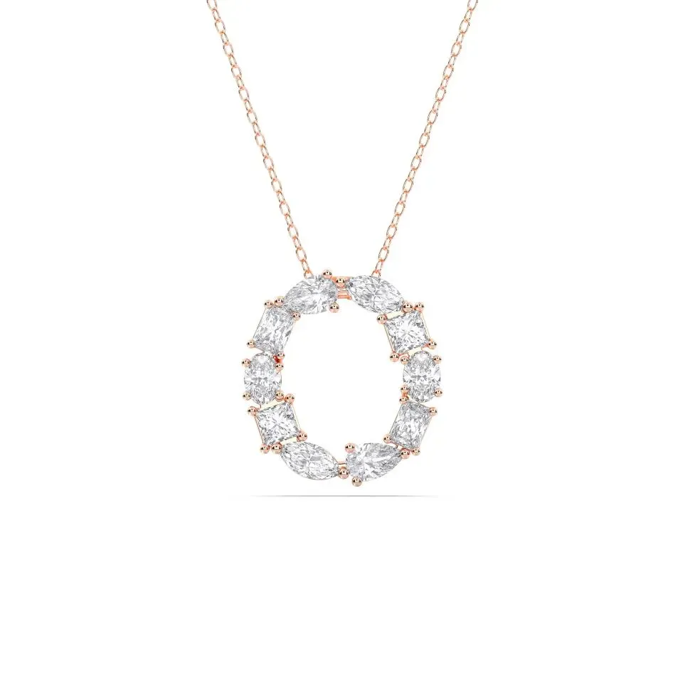 Rose gold O - Alphabet Pendant