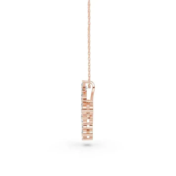 Rose gold E - Alphabet Pendant