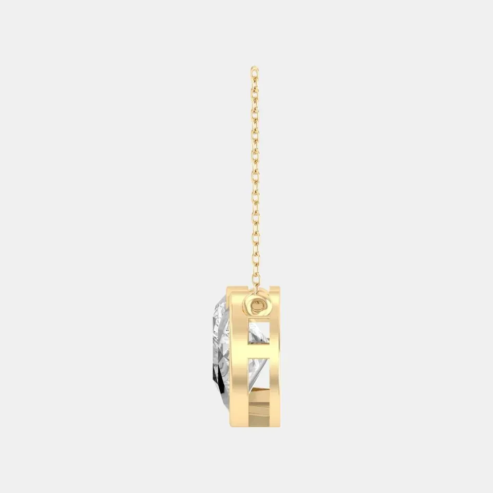 Yellow gold Heart Cut Tua Pendant