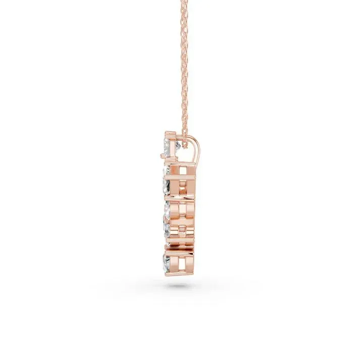 Rose gold N - Alphabet Pendant
