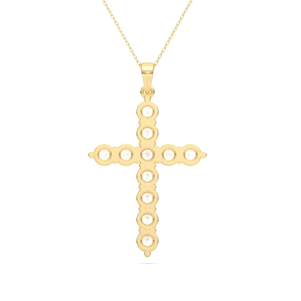 Yellow gold Cross Pendant Style 2