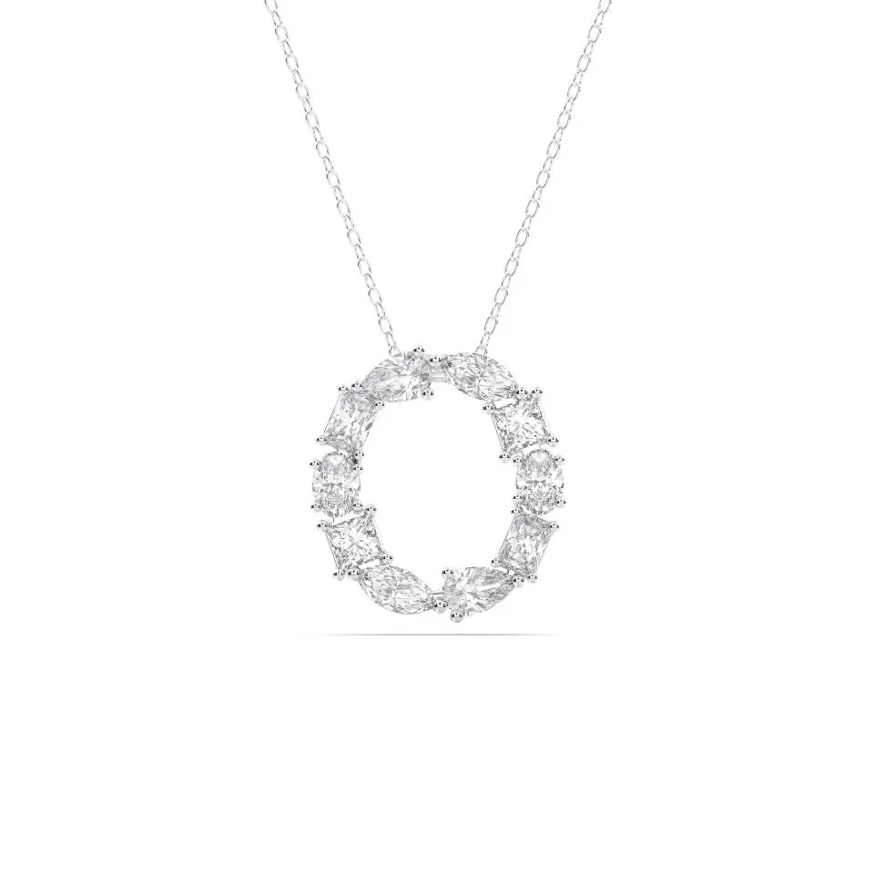 White gold O - Alphabet Pendant