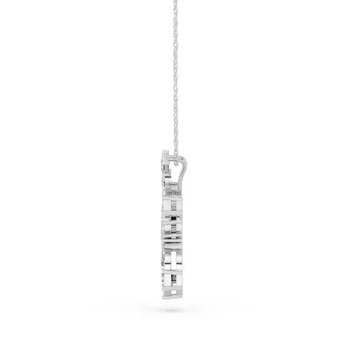 White gold F - Alphabet Pendant