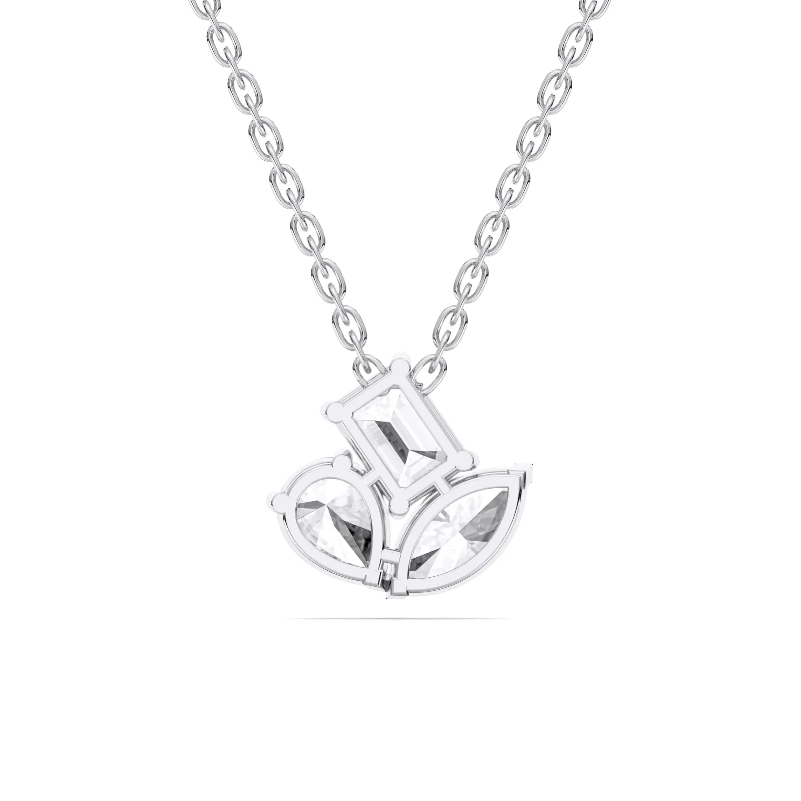 White gold Cluster Pendant